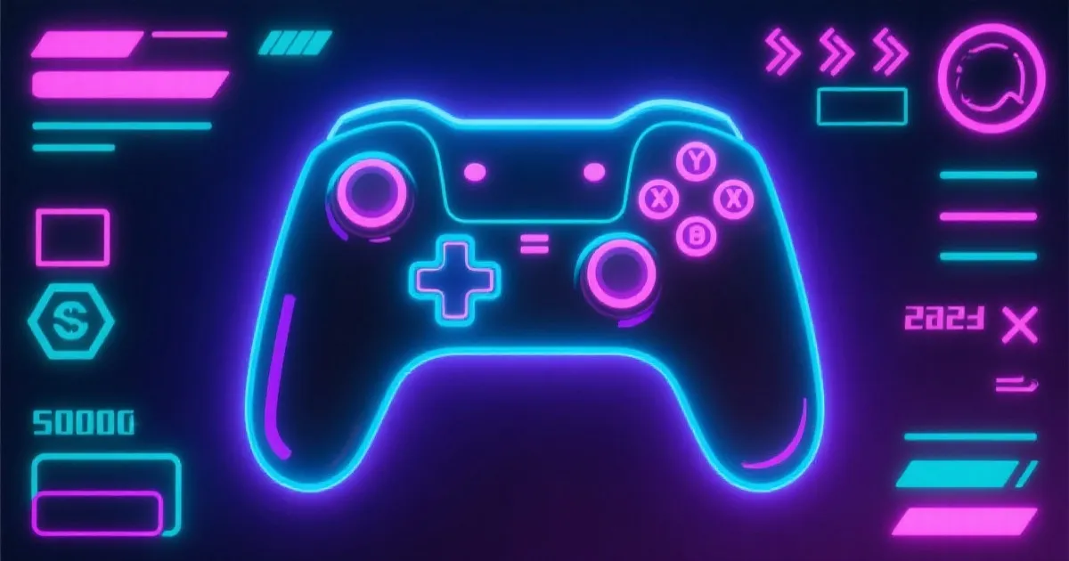 Game neon background